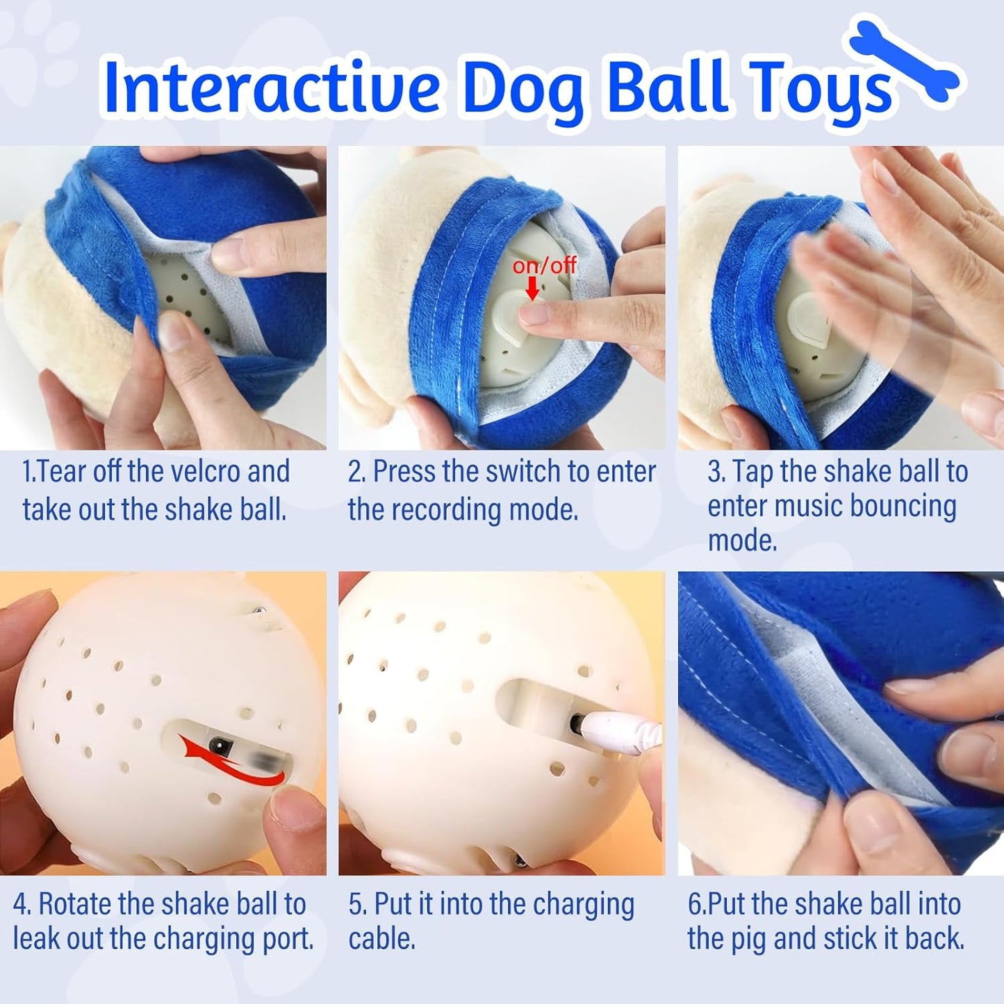 Interactive Bouncy Pet Ball — Self-Moving Electronic Dog Toy