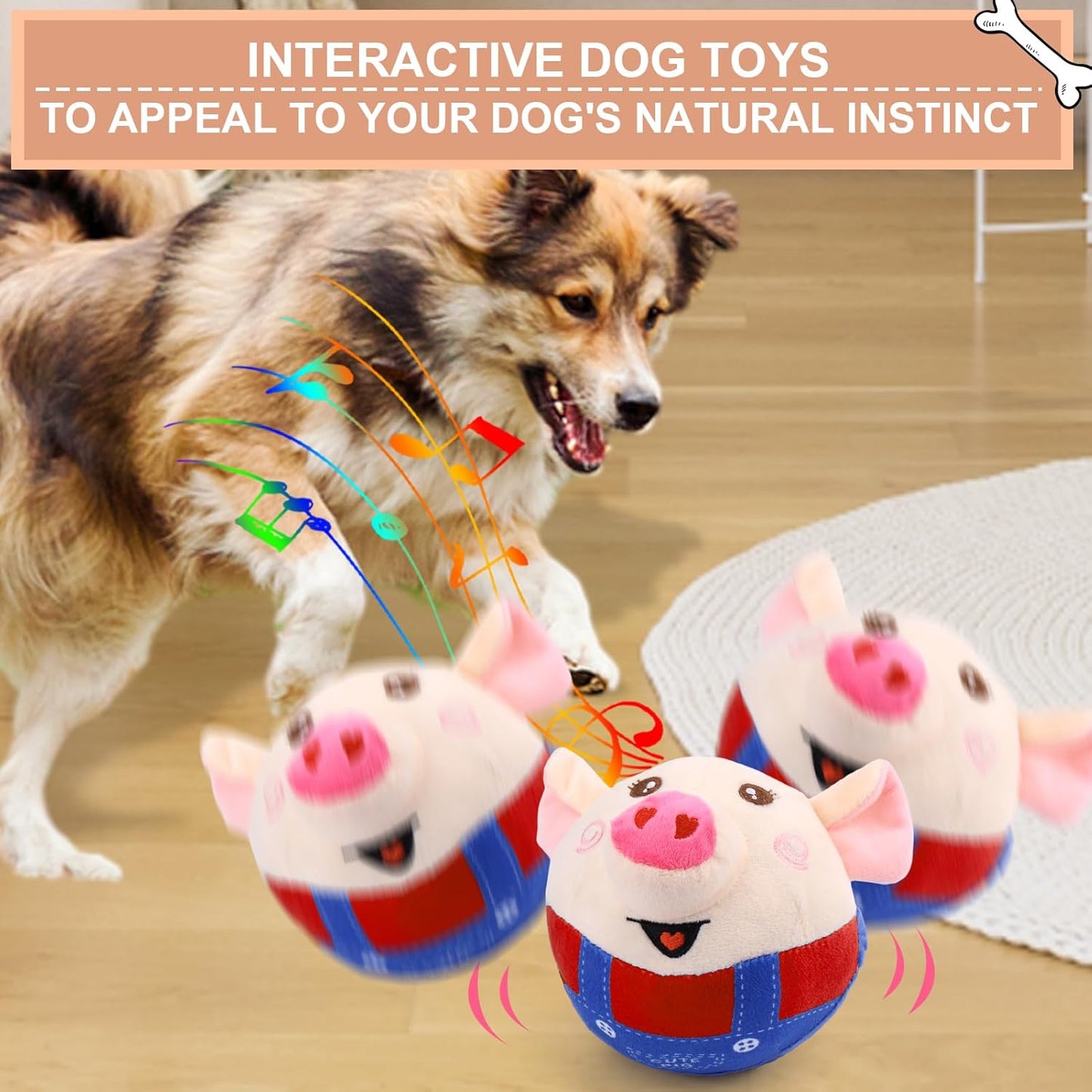 Interactive Bouncy Pet Ball — Self-Moving Electronic Dog Toy