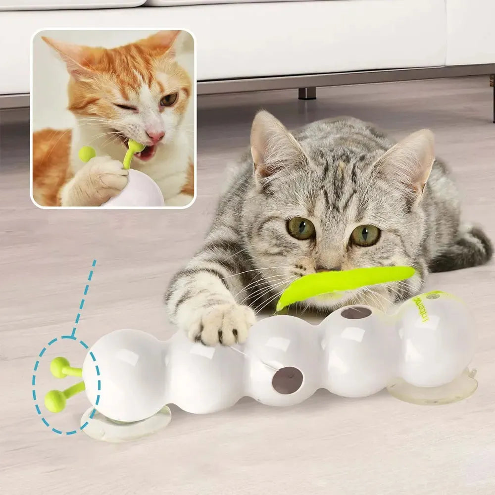SmartMotion Self-Rotating Cat Toy — Interactive Feather Wand
